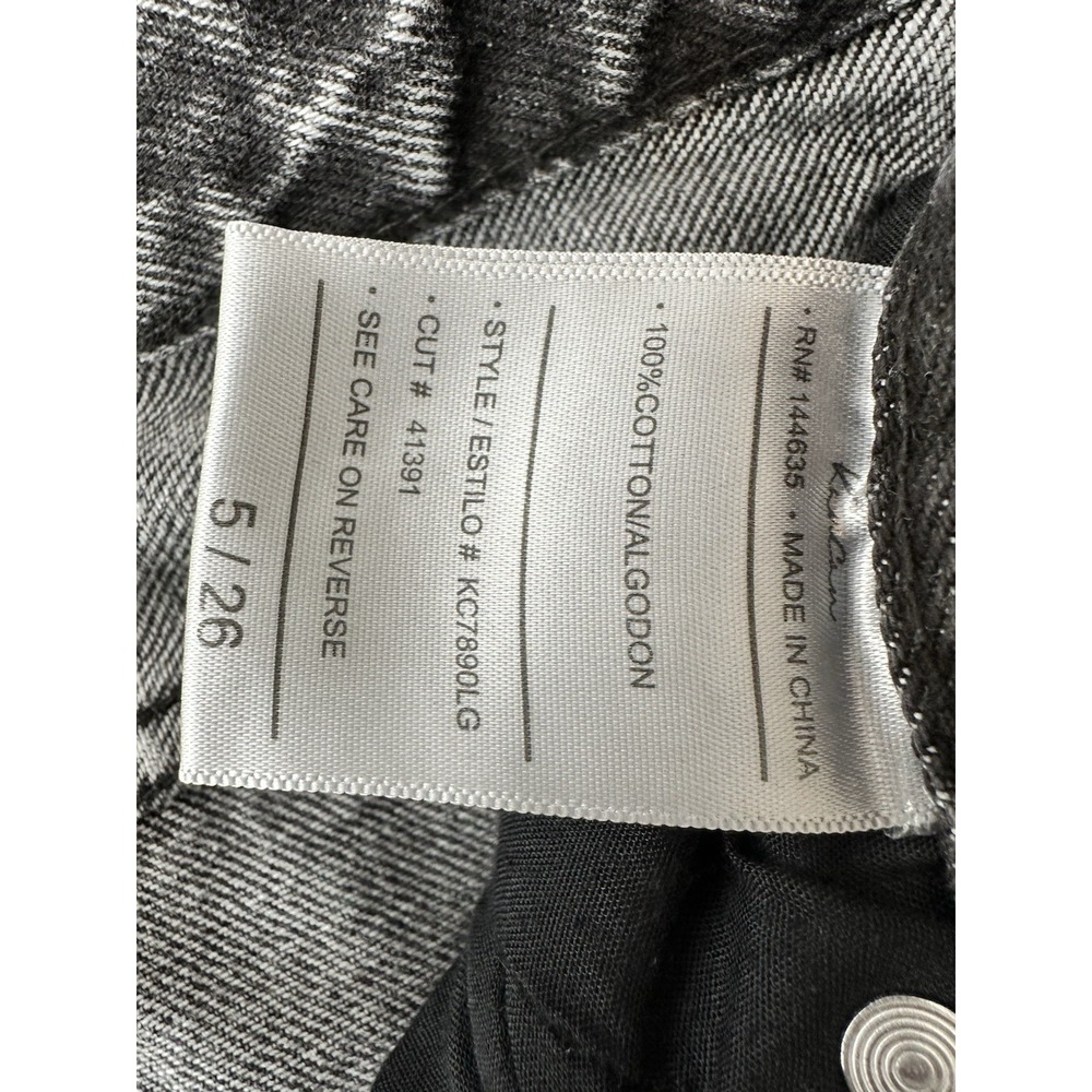 KanCan Wide Leg Jeans‎ Women's Size 5/26 (27x32) Black Button Fly - Picture 5 of 8